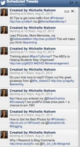 Screen Shot, Twitter: Scheduled Posts
