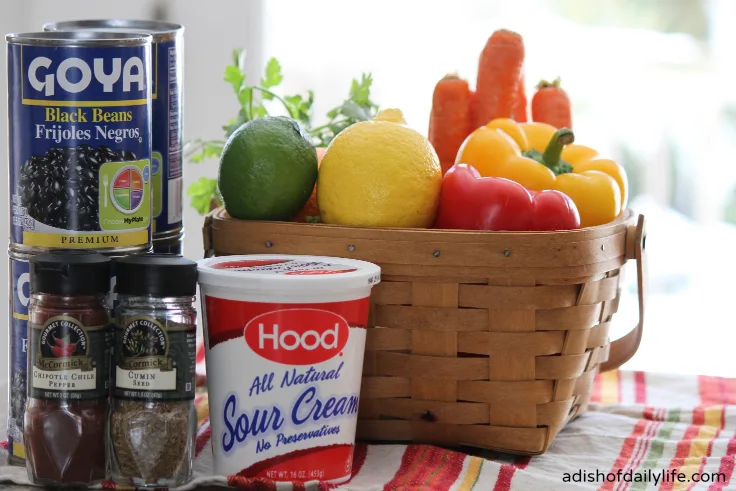 Ingredients for Creamy Citrus Black Bean Soup