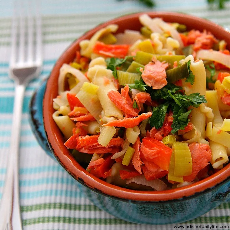 Pasta with Salmon and Leeks