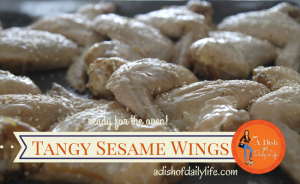 Tangy Sesame Wings...ready for the oven!