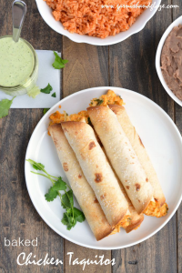 Baked Chicken Taquitos