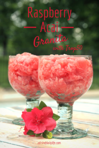 Raspberry Acai Granita with #Trop50...delicious treat for a hot summer day or night and perfect for a Girls Night In