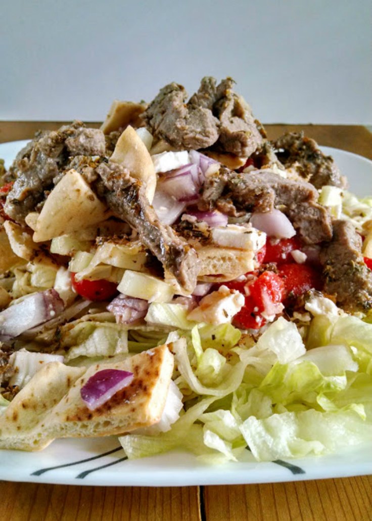 Pita Panzanella Salad with Steak