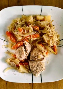 Alsatian Style Slow Cooker Pork Dinner