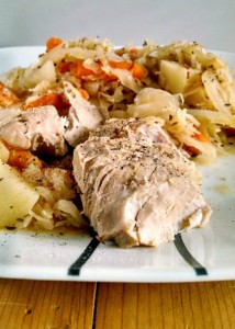 Alsatian Style Slow Cooker Pork Dinner