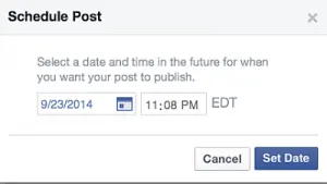 Facebook changes way to schedule posts