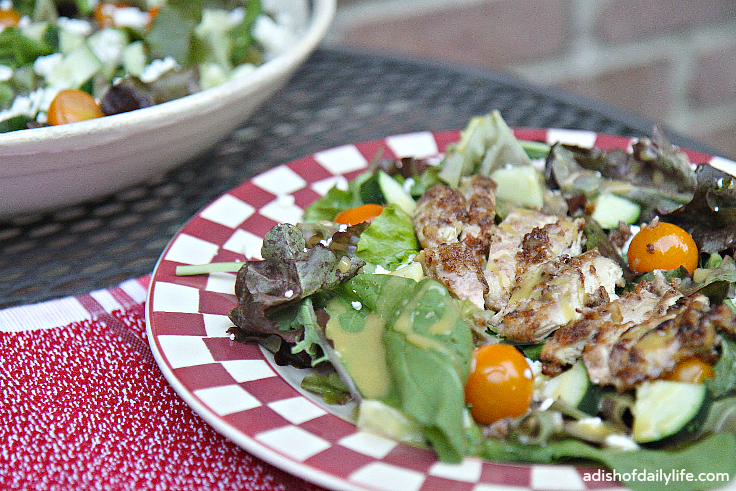 Pecan Crusted Chicken over Salad Greens