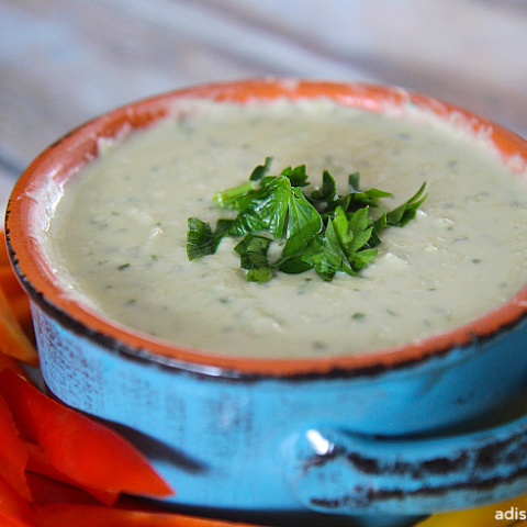 Cannellini Bean and Parsley Hummus, a delicious gluten free and vegan appetizer