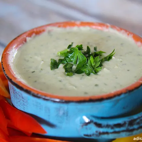 Cannellini Bean and Parsley Hummus, a delicious gluten free and vegan appetizer