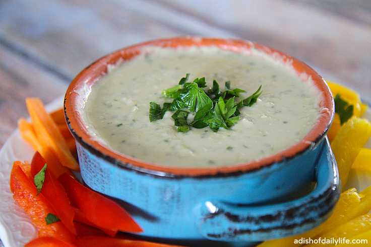 Cannellini Bean and Parsley Hummus, a delicious gluten free and vegan appetizer