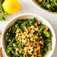 zoomed out tossed salad