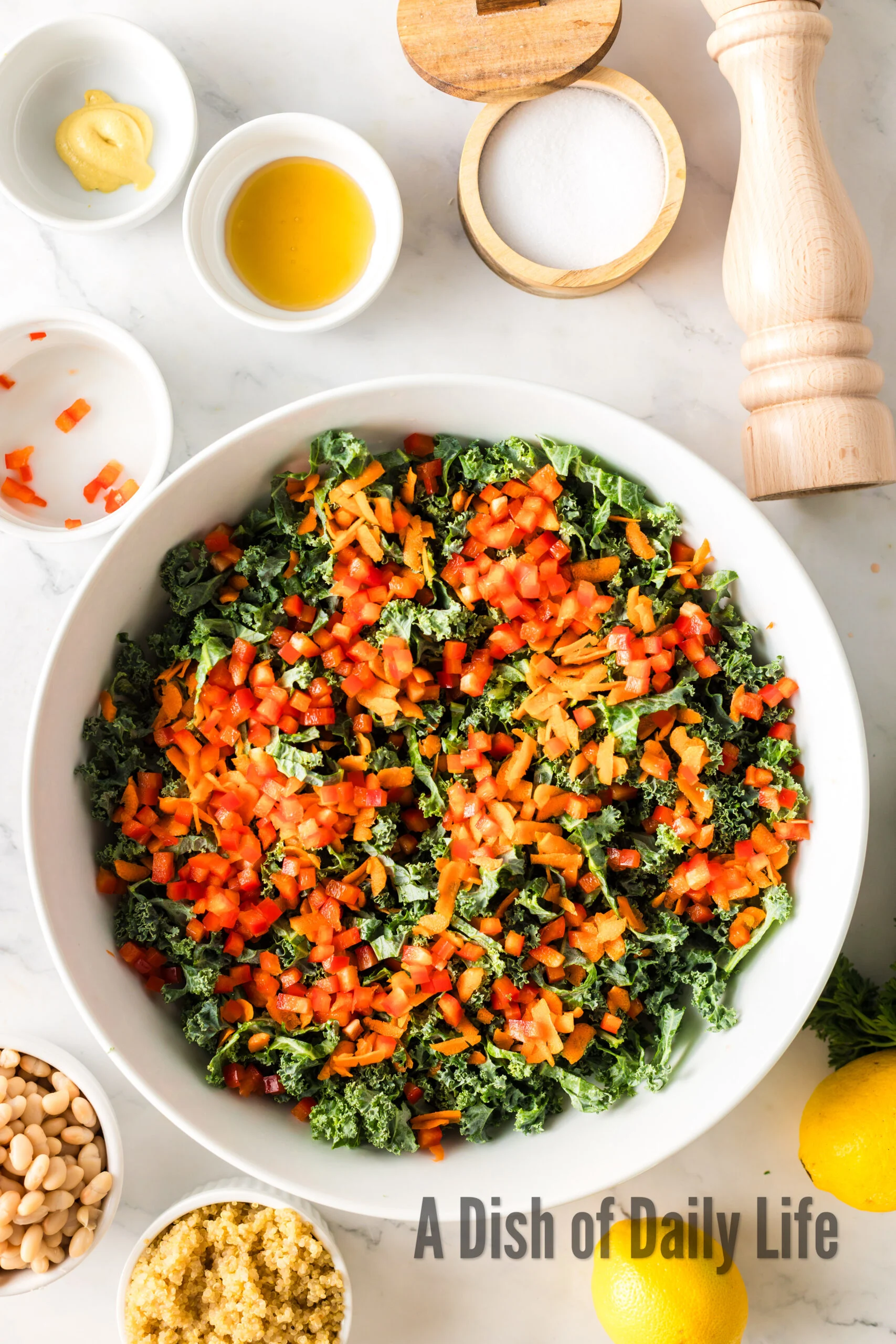 Red Pepper and Parsley added to carrot and kale.