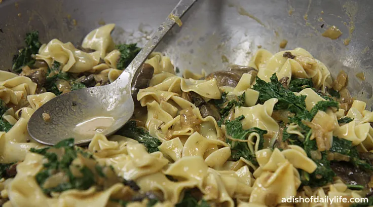 Portobello and Kale Stroganoff