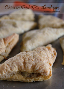 Chicken Pot Pie Hand Pies...an easy, kid friendly freezer meal that you can grab and eat on the go!