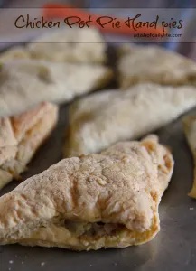 Chicken Pot Pie Hand Pies...an easy, kid friendly freezer meal that you can grab and eat on the go!