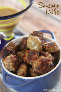 Sausage Balls are an easy-to-make appetizer, delicious served with your favorite mustard