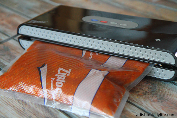 Ziploc® v159 Vacuum Sealer System...sealing meat sauce in a bag cut to a custom size