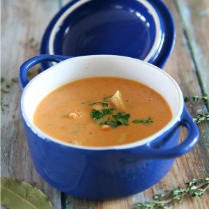 Creamy Tomato Seafood Bisque Soup Recipe