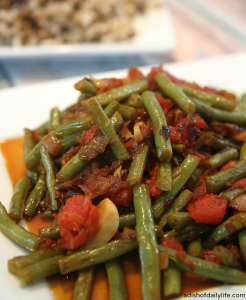 Mediterranean style Green Beans are the perfect complement to any Middle Eastern entree and can even be a meal all by themselves! Mouthwatering good!
