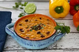 Fiesta Chicken Enchilada Soup ~ One Pot, 30 minutes, delicious!
