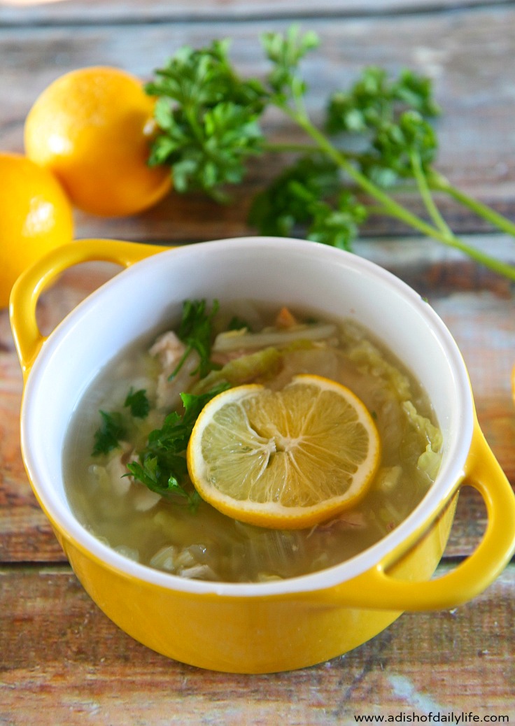 Healthy and delicious, this Lemony Chicken and Cabbage Soup with Quinoa is an easy to make dinner that you can put on the table in less than 30 minutes.