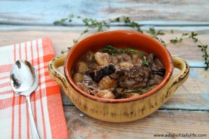 Gnocchi with Cabernet Cream Sauce and Braised Beef
