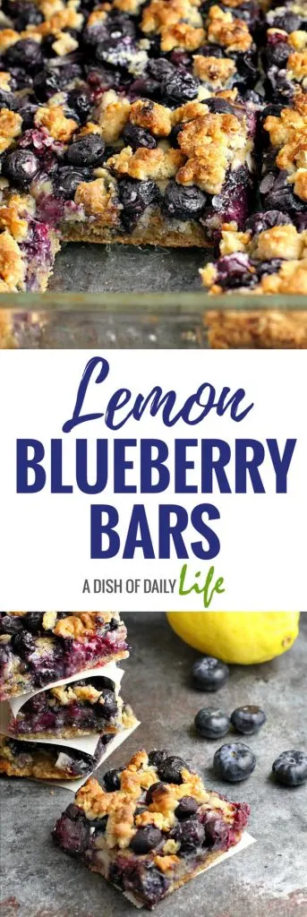 Lemon Blueberry Bars...lemon zest combined with the delicious taste of blueberries and a yummy oatmeal crust! Dessert | Fruity desserts | bar cookies | cookie bars | baking with fruit | easy desserts | Blueberries 