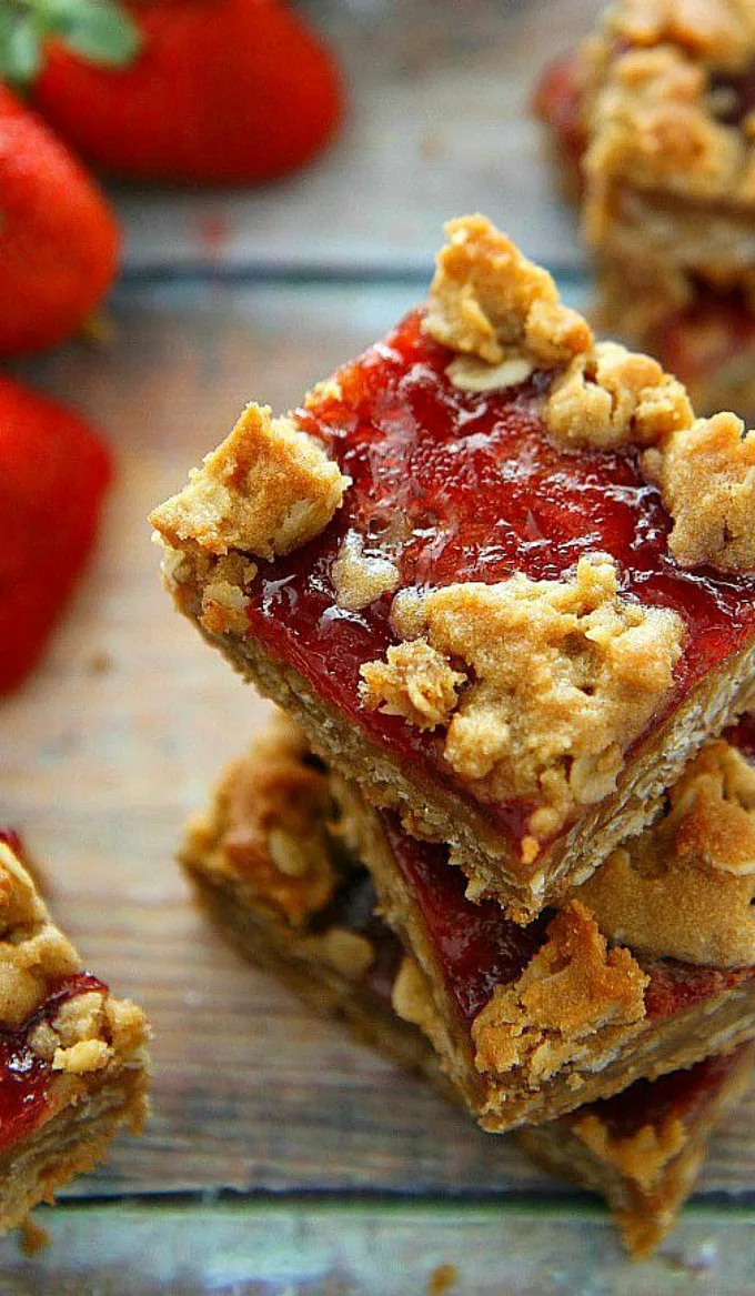 PB&J Bars with strawberry jam 2