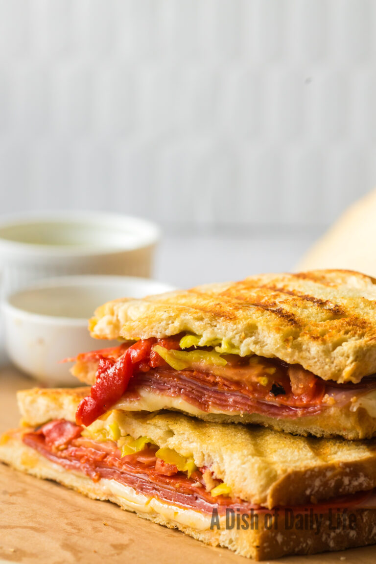 Pepperoni and Cheese Panini A Dish of Daily Life