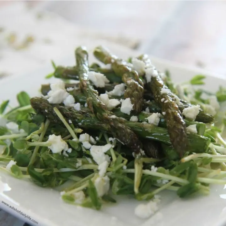 Baby Pea Shoot & Asparagus Spring Salad