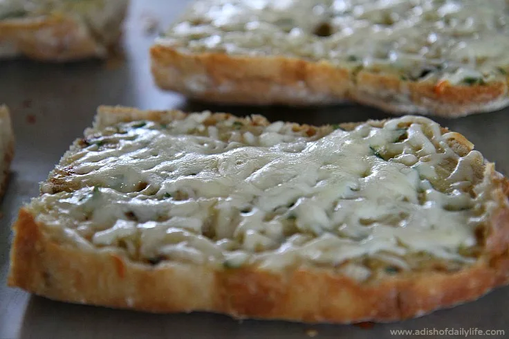 Four Cheese Roasted Garlic Bread, fresh out of the oven