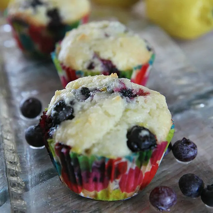 Glazed Blueberry Lemon Muffins