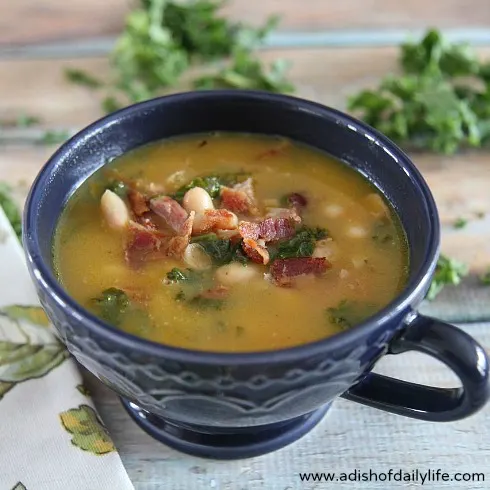 Ham Bone Soup with white beans and kale