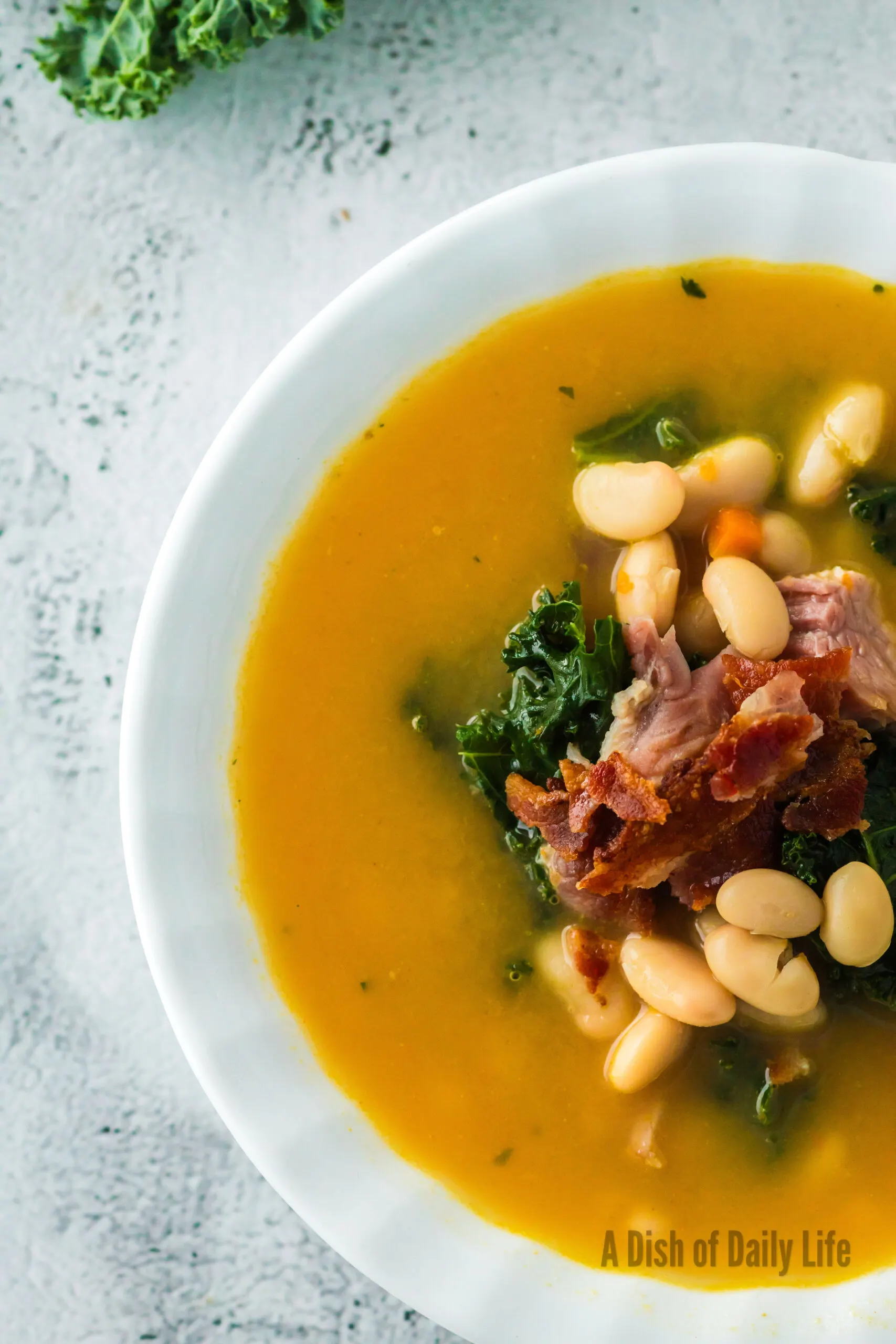 zoomed in image of soup in bowl
