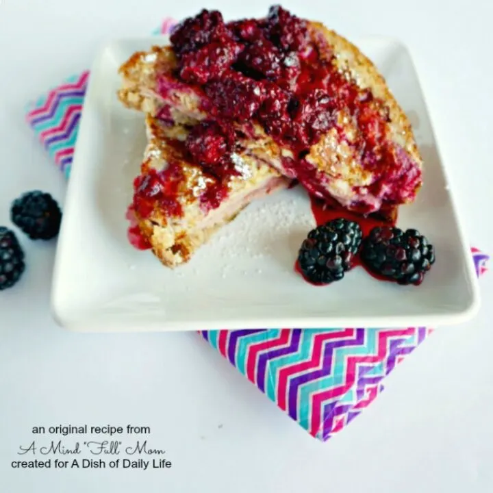 Monte Cristo with Fresh Blackberry Sauce