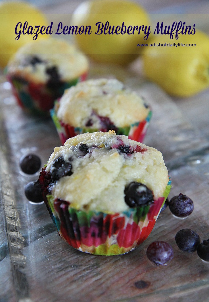 These delicious glazed lemon blueberry muffins with gourmet butter are melt in your mouth good!
