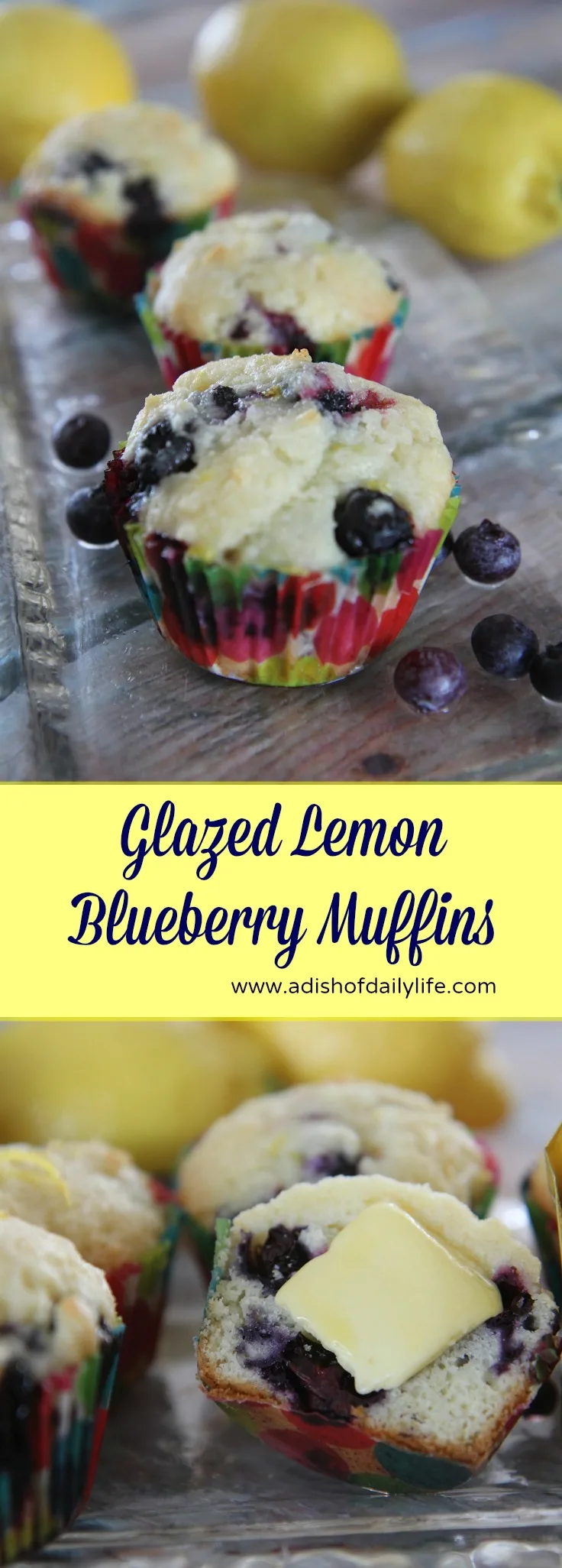 These glazed lemon blueberry muffins, made with a premium imported butter, are melt in your mouth good...perfect for breakfast or a pick-me-up snack any time of day #ButterMeUp