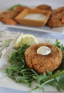 Baked Salmon Cakes with Homemade Tartar Sauce...easy, healthy, and budget friendly!