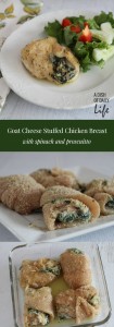 Goat Cheese Stuffed Chicken Breast with spinach and proscuitto...an easy yet elegant meal!