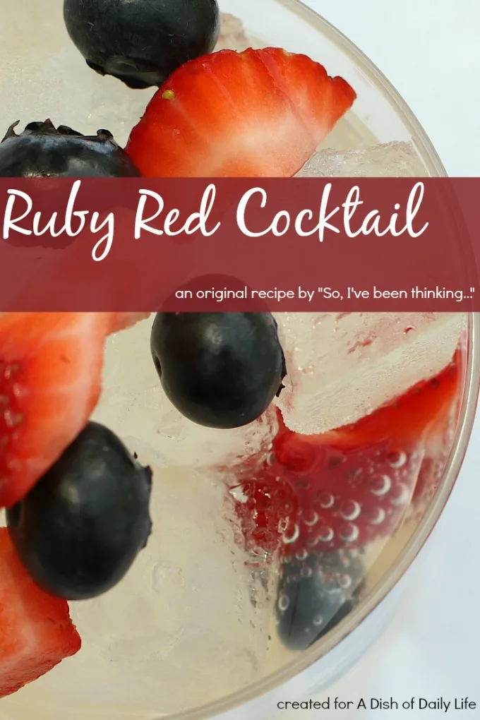 Packed with fruit, the Ruby Red cocktail is the perfect summer drink recipe...light, refreshing and easy to make!