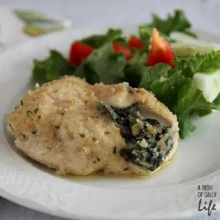 Goat Cheese Stuffed Chicken with Spinach and Prosciutto