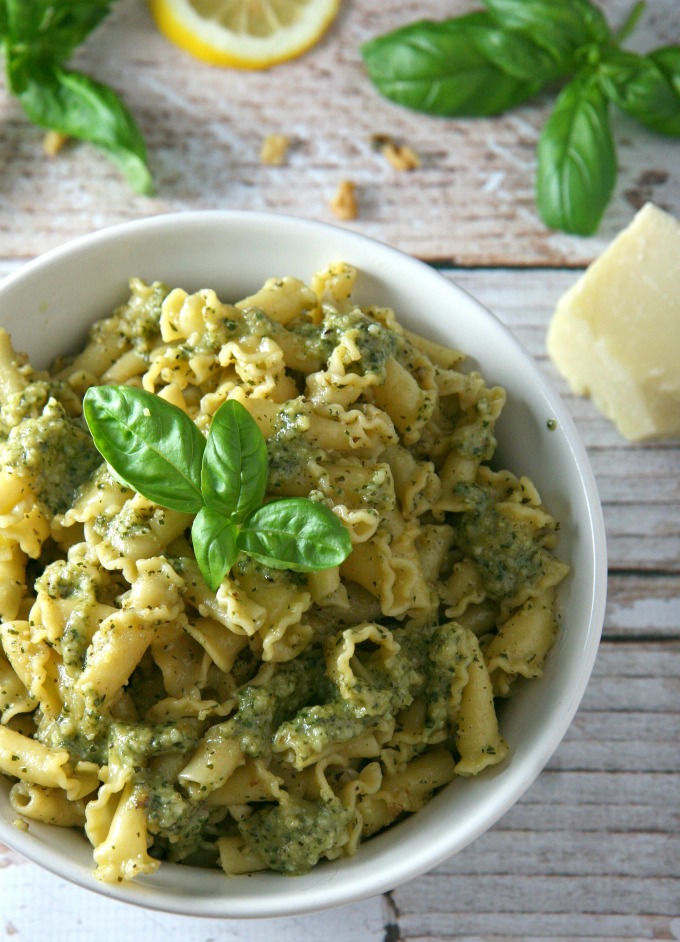 Basil Pesto with Lemon...change up this traditional summer favorite with a little lemon juice and zest. And since we know how important freezer meals are to a busy family, we've included freezing tips for the pesto sauce, so you can enjoy this summer favorite all winter long! 