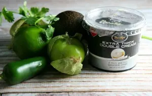 Ingredients for Tomatillo Guacamole