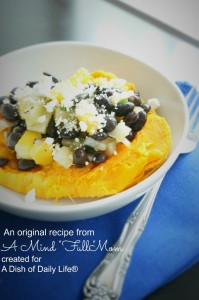 Stuffed Sweet Potato with Black Beans and Fruit Salsa...
