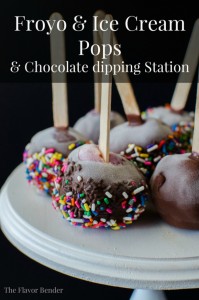 Froyo and Ice Cream Pops & Chocolate dipping station