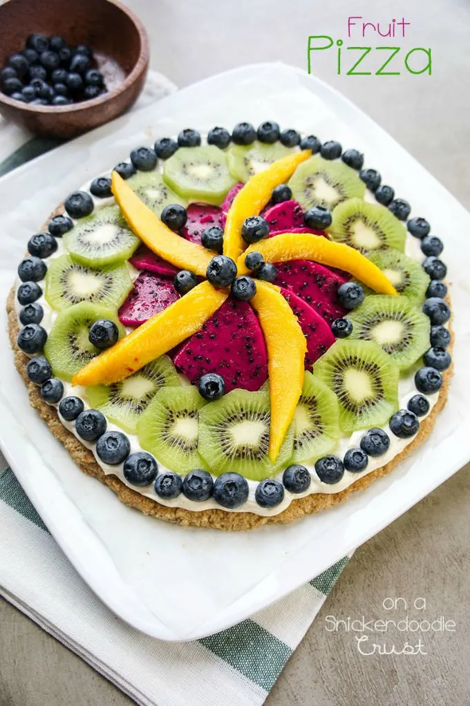 Fruit Pizza with a Snickerdoodle Crust