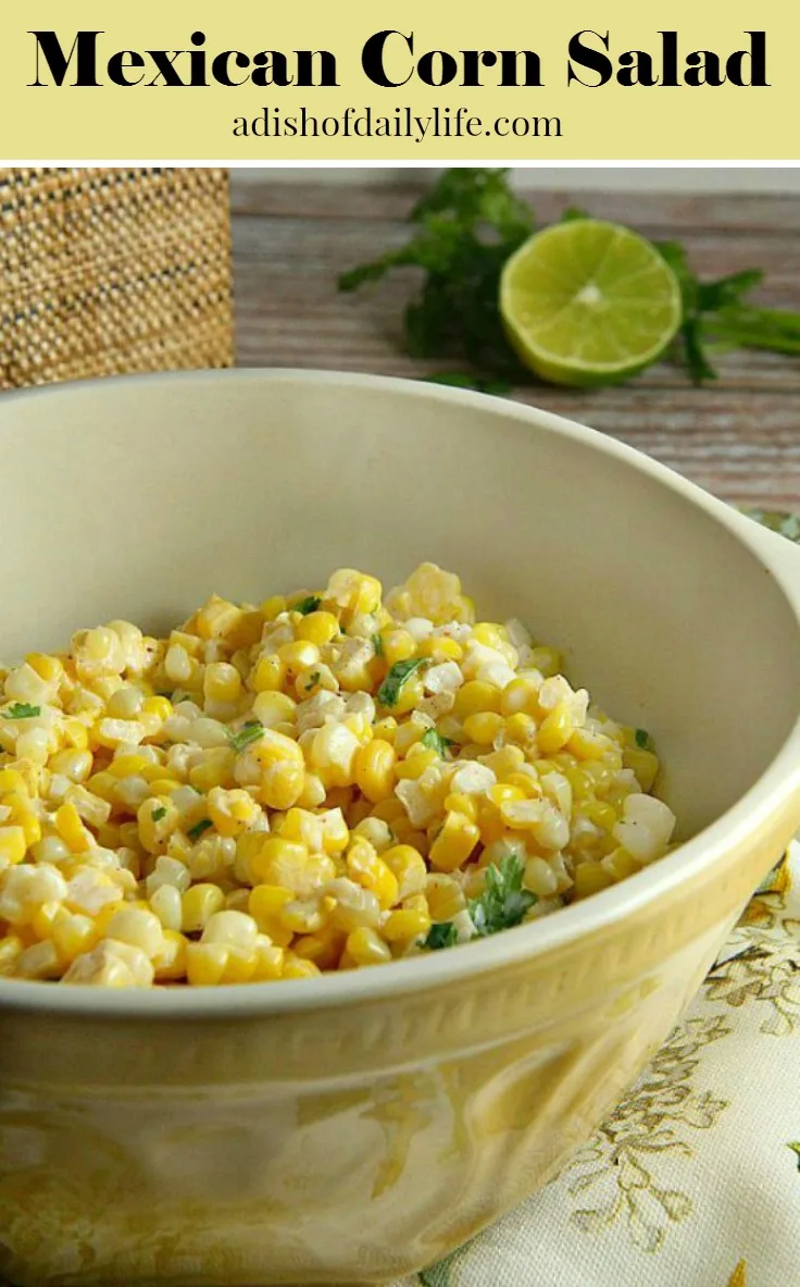 Like Mexican street corn? Turn it into a salad! This easy and delicious 15 minute Chili Lime Mexican Corn Salad recipe can be used as an appetizer for game day or tailgating, or as a side dish for any Mexican dinner or your next cookout!