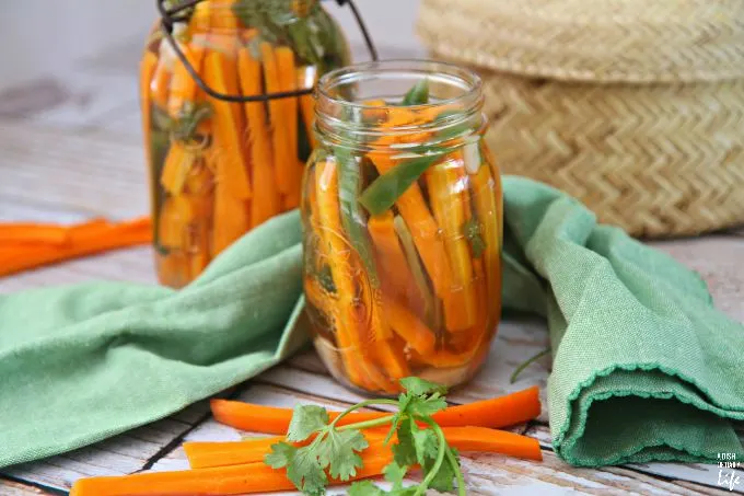 Like Mexican carrots? This spicy carrot refrigerator pickles recipe is easy to make, and will satisfy your hot spicy pickles craving!