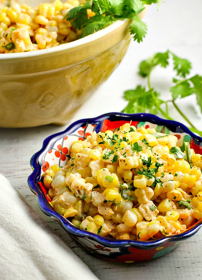 Like Mexican street corn? Turn it into a salad! This easy and delicious 15 minute Chili Lime Mexican Corn Salad recipe can be used as an appetizer for game day or tailgating, or as a side dish for any Mexican dinner or your next cookout!