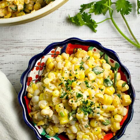 Like Mexican street corn? Turn it into a salad! This easy and delicious 15 minute Chili Lime Mexican Corn Salad recipe can be used as an appetizer for game day or tailgating, or as a side dish for any Mexican dinner or your next cookout!